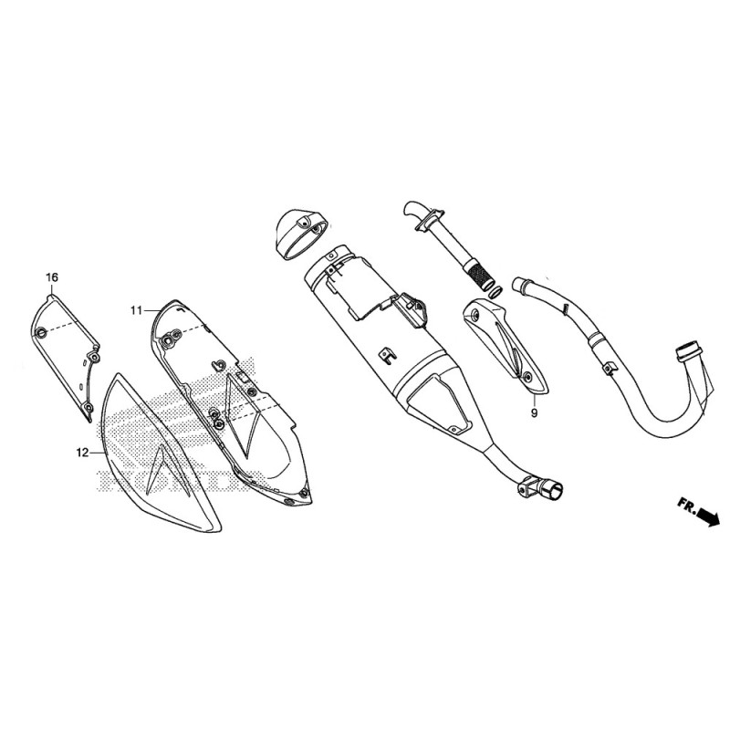 Защита глушителя Honda CRF 250L 250M