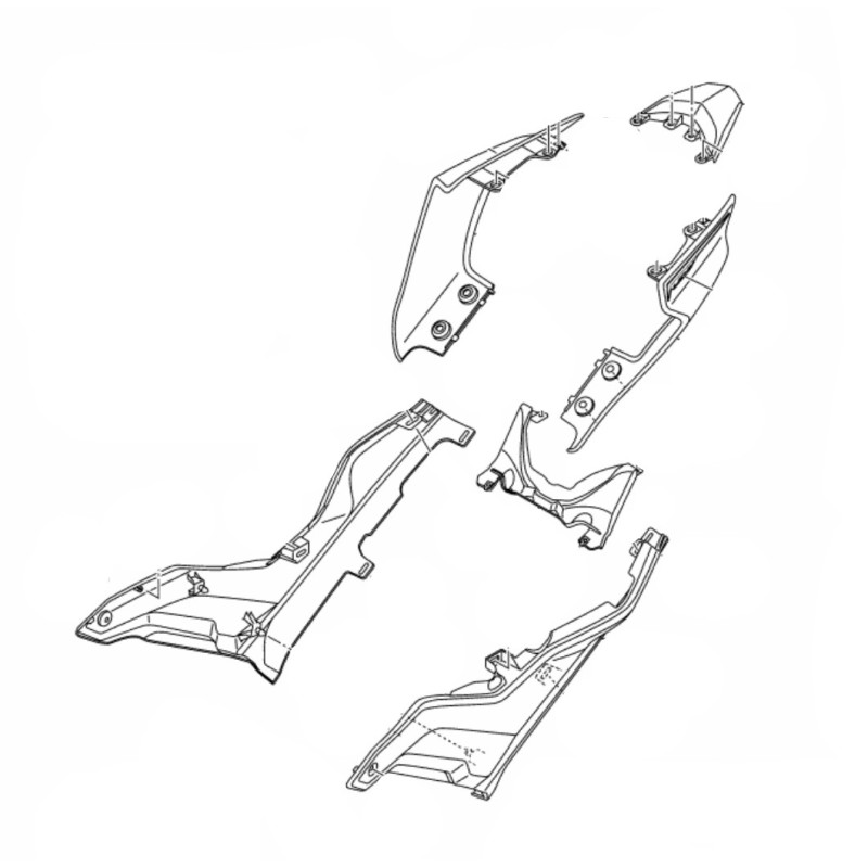 Верхняя задняя панель Yamaha YZF R15 2017 2018 2019 2020