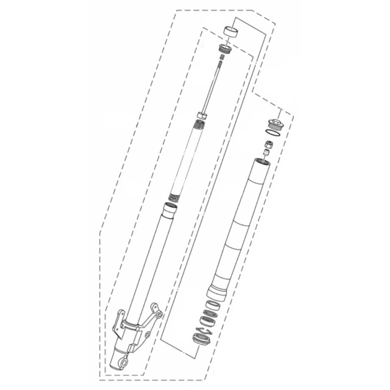 Правое перо передней вилки в сборе Yamaha YZF R15 2017 2018 2019 2020