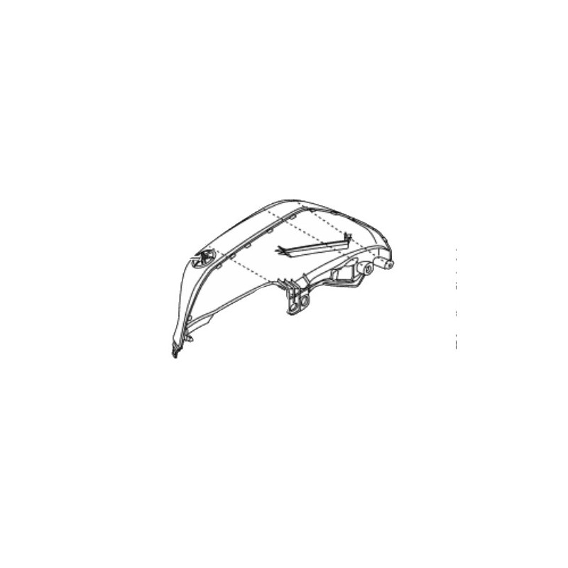 Правая боковая накладка топливного бака Yamaha YZF R15 2017 2018 2019 2020