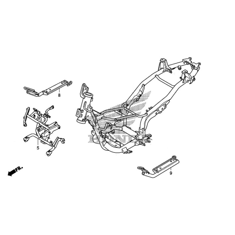 Правый кронштейн панели площадки для ног Honda PCX 125 v1