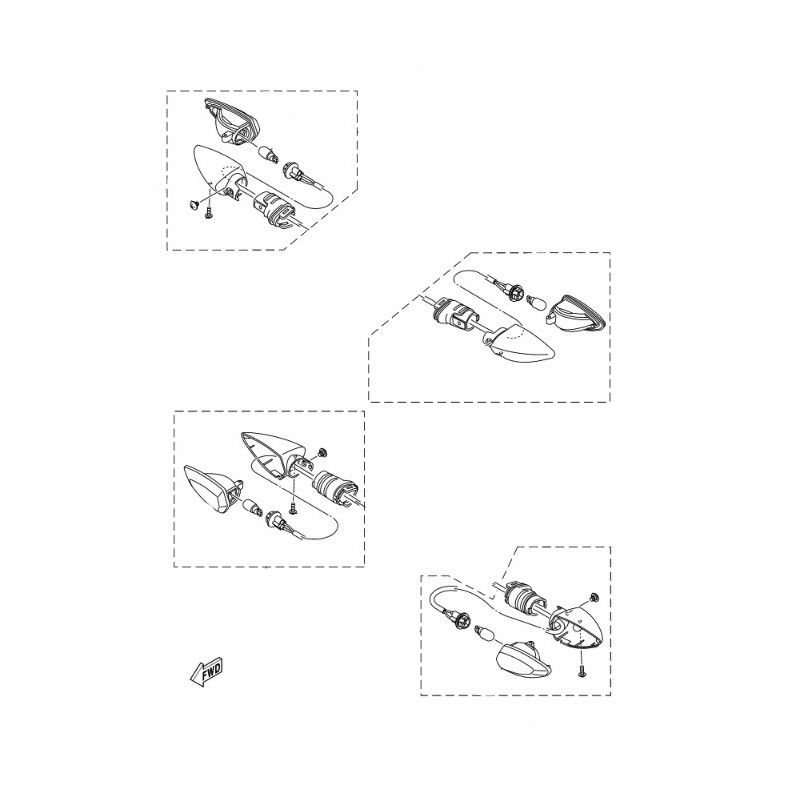 Правый передний указатель поворота Yamaha YZF R15 2017 2018 2019 2020