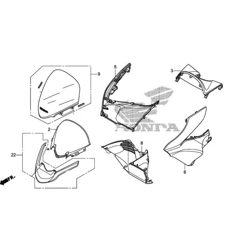 Деталь под ветровым стеклом Honda PCX 125/150 v1 v2