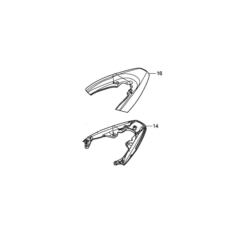 Верхняя задняя панель Honda PCX 125/150 v1 v2