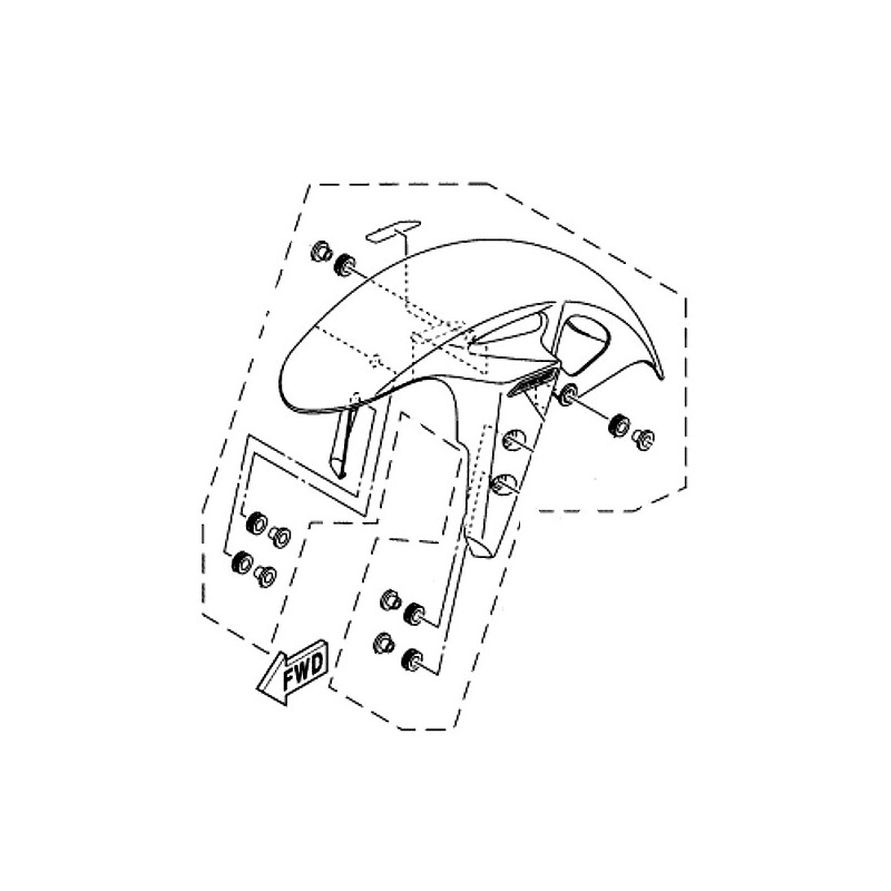 Переднее крыло Yamaha YZF R3 2019/24