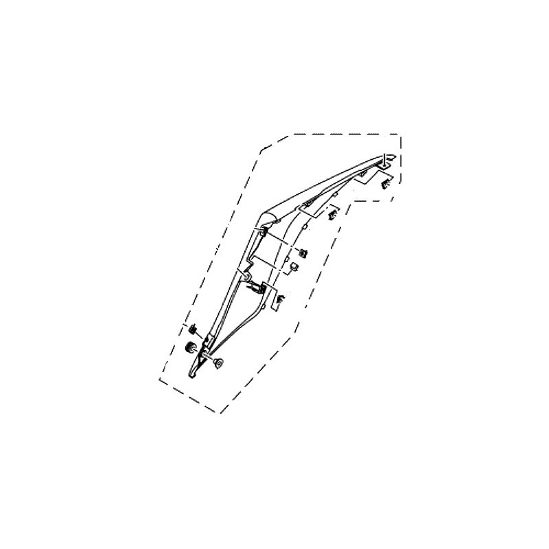 Правая задняя облицовка Yamaha YZF R3 2019/24