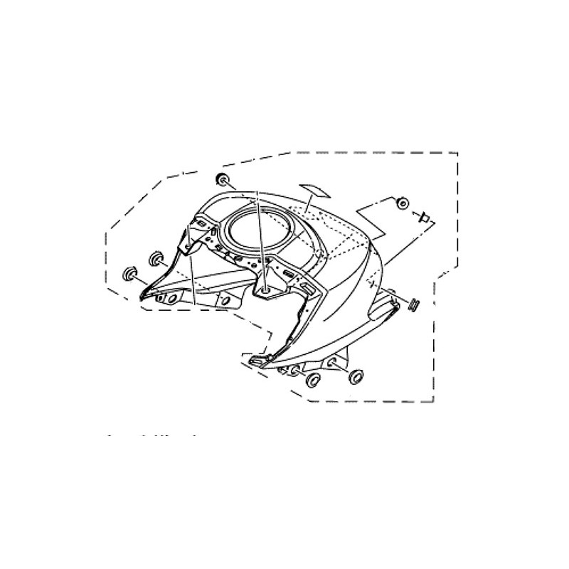 Центральная накладка топливного бака Yamaha YZF R3 2019/24