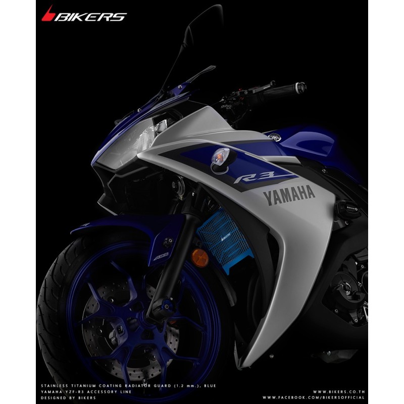 Защита радиатора из нержавеющей стали с титановым покрытием BIKERS Yamaha YZF R3/R25