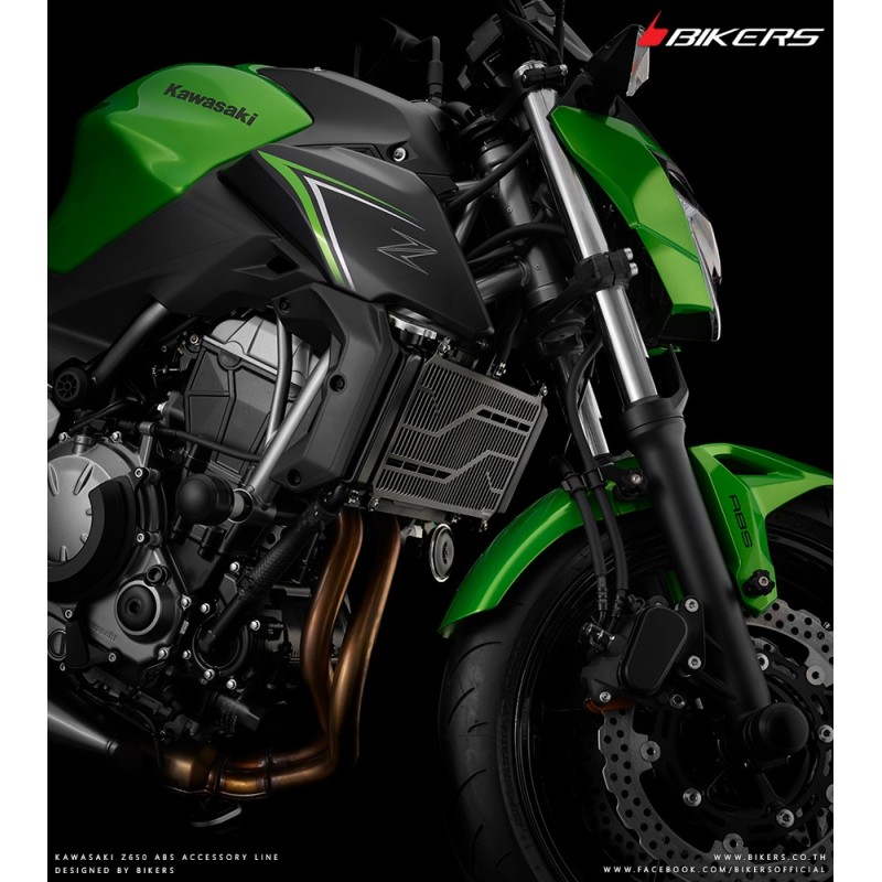 Защита радиатора из нержавеющей стали с титановым покрытием BIKERS Kawasaki Z650
