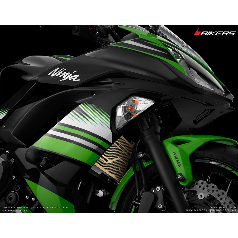 Защита радиатора из нержавеющей стали с титановым покрытием BIKERS Kawasaki NINJA 650