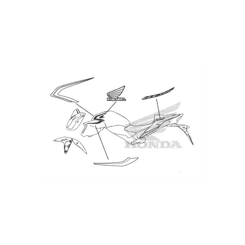 Наклейка правого заднего обтекателя Honda CB500F 2019 2020 2021