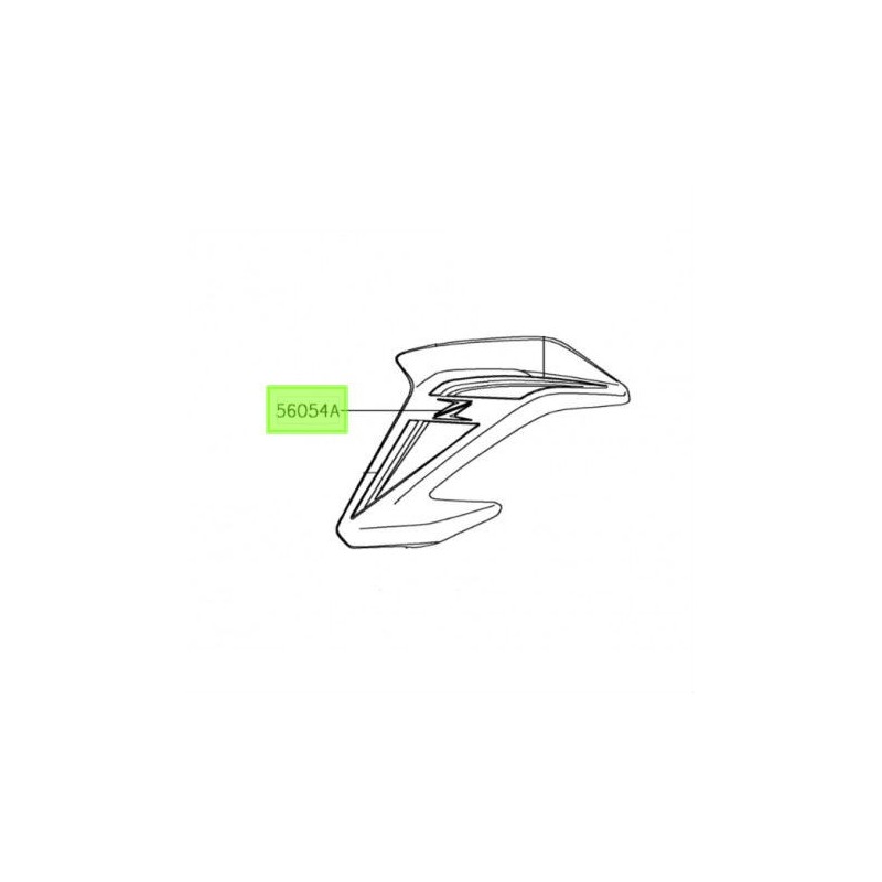 Наклейка Z облицовки Kawasaki Z900 2017 2018 2019