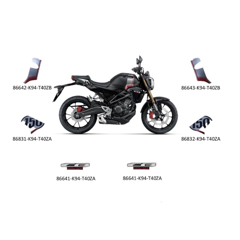 Комплект наклеек Honda CB150R 2019 MAT BLACK