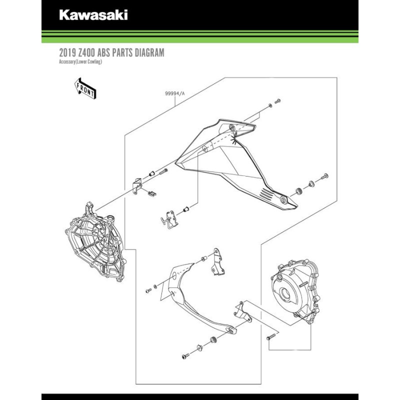Нижний обтекатель Kawasaki Z400
