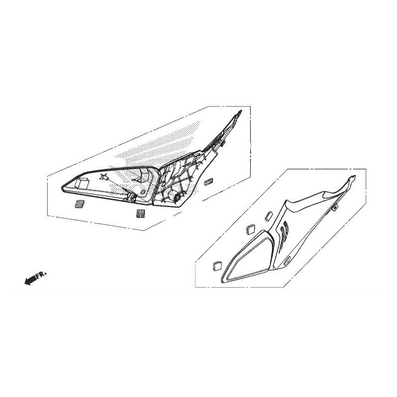 Левая центральная панель Honda CBR650R 2019 2020