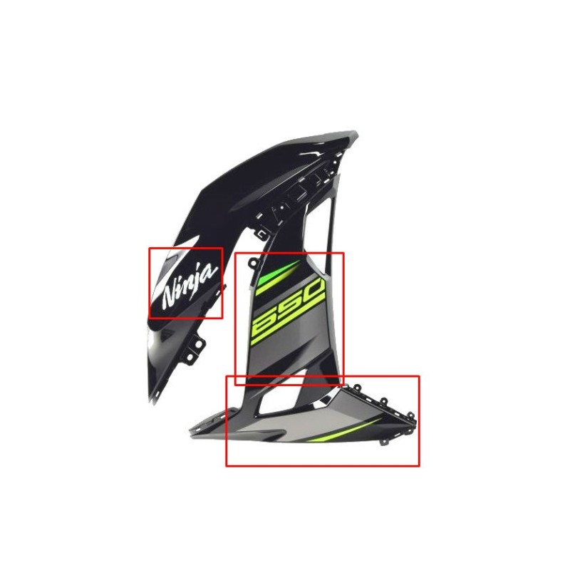 Комплект наклеек правого обтекателя Kawasaki NINJA 650 KRT 2018