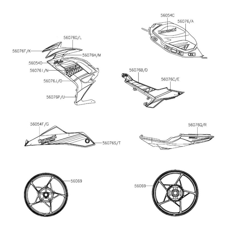 Наклейка топливного бака Kawasaki NINJA 650 2020 2021