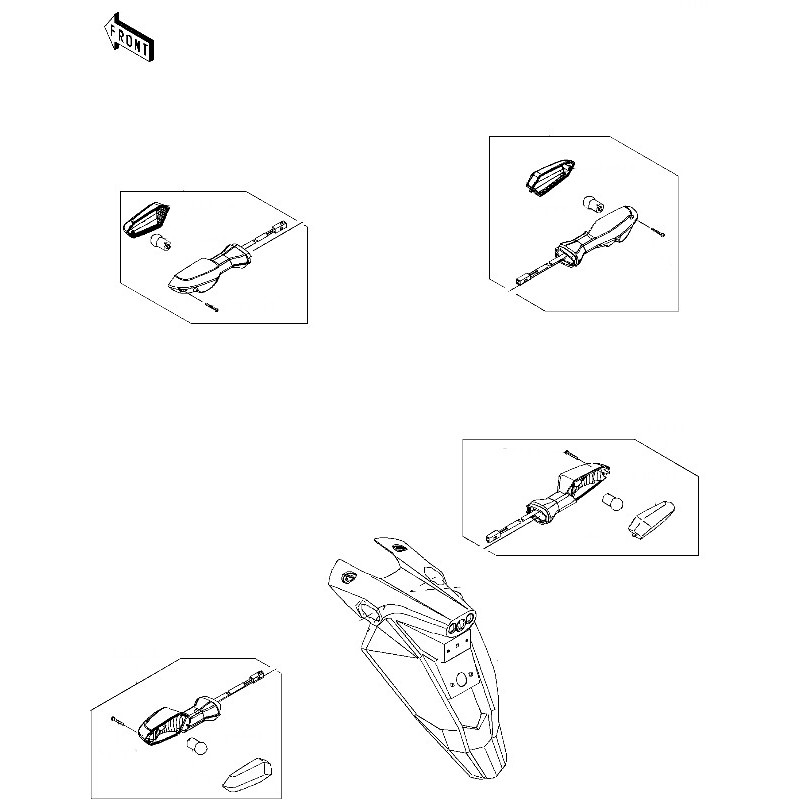 Правый передний указатель поворота Kawasaki Er6n 650