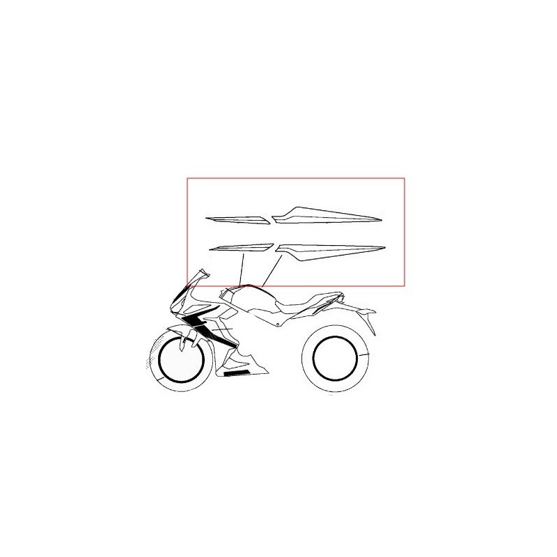Комплект декоративных полос топливного бака Honda CBR650R 2019 2020
