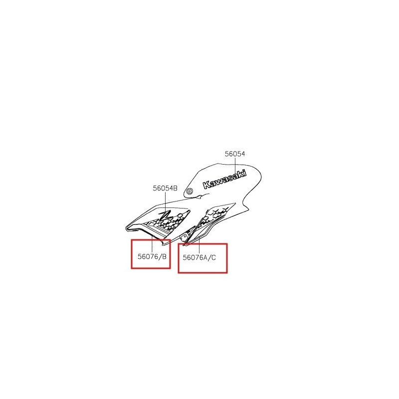 Комплект наклеек левой накладки топливного бака Kawasaki Z900 2020 2021 2022 2023
