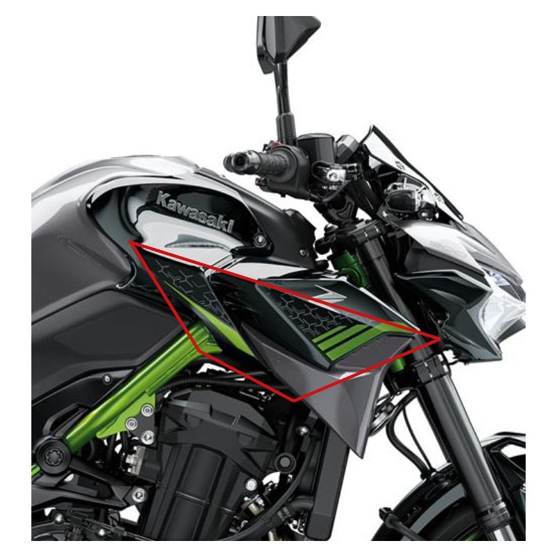 Комплект наклеек правой накладки топливного бака Kawasaki Z900 2020 2021 2022 2023