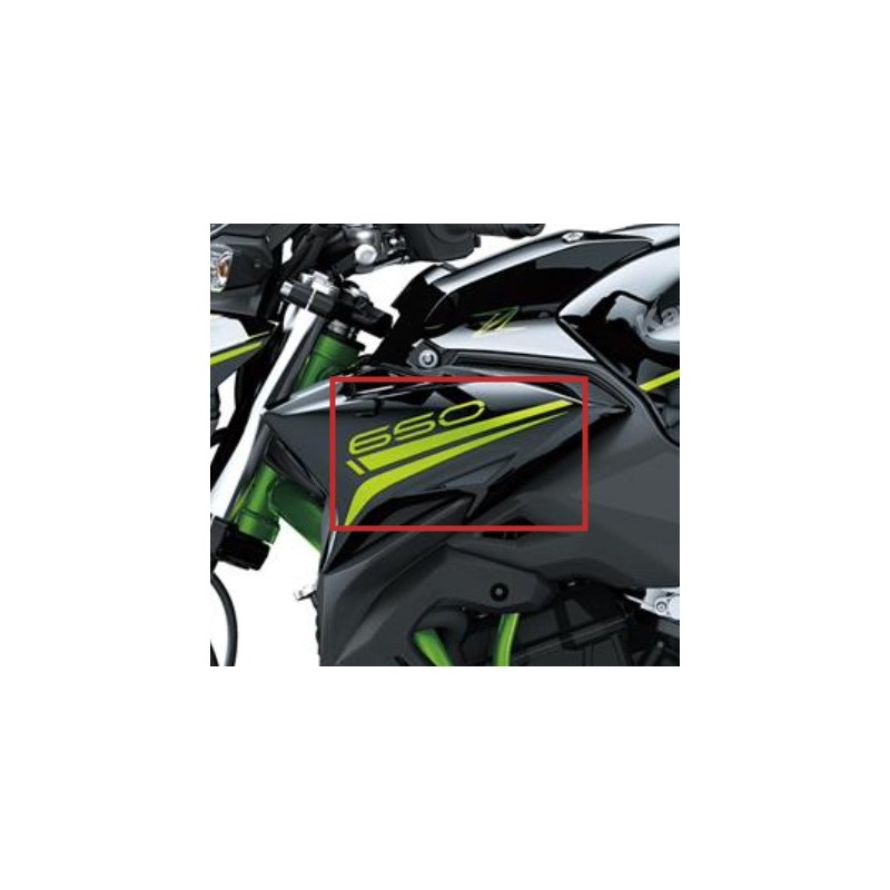 Комплект наклеек левой наружной облицовки Kawasaki Z650 Black 2020 2021