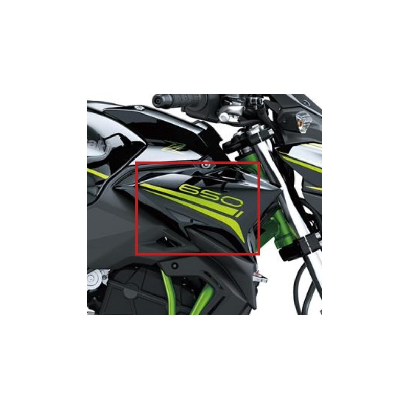 Комплект наклеек правой наружной облицовки Kawasaki Z650 Black 2020 2021