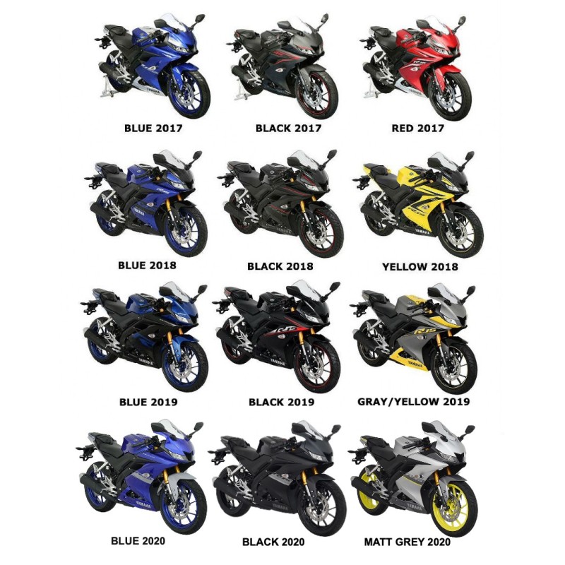 Комплект наклеек переднего обтекателя Yamaha YZF R15 2017 2018 2019 2020