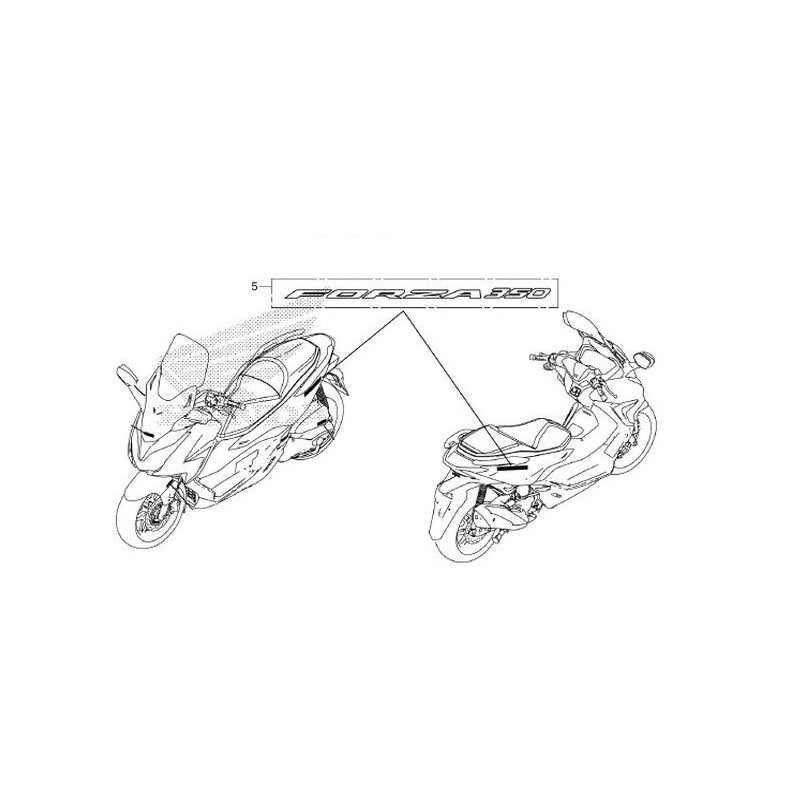 Эмблема-наклейка Honda Forza 350 2021 2022