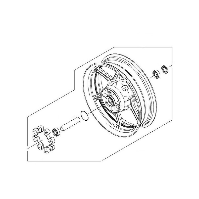 Заднее колесо Kawasaki Versys 650 2015/2026