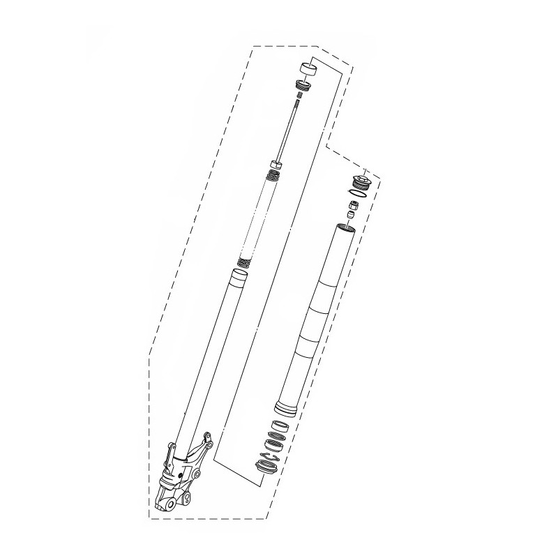 Правое перо передней вилки в сборе Yamaha MT-03 2020/24