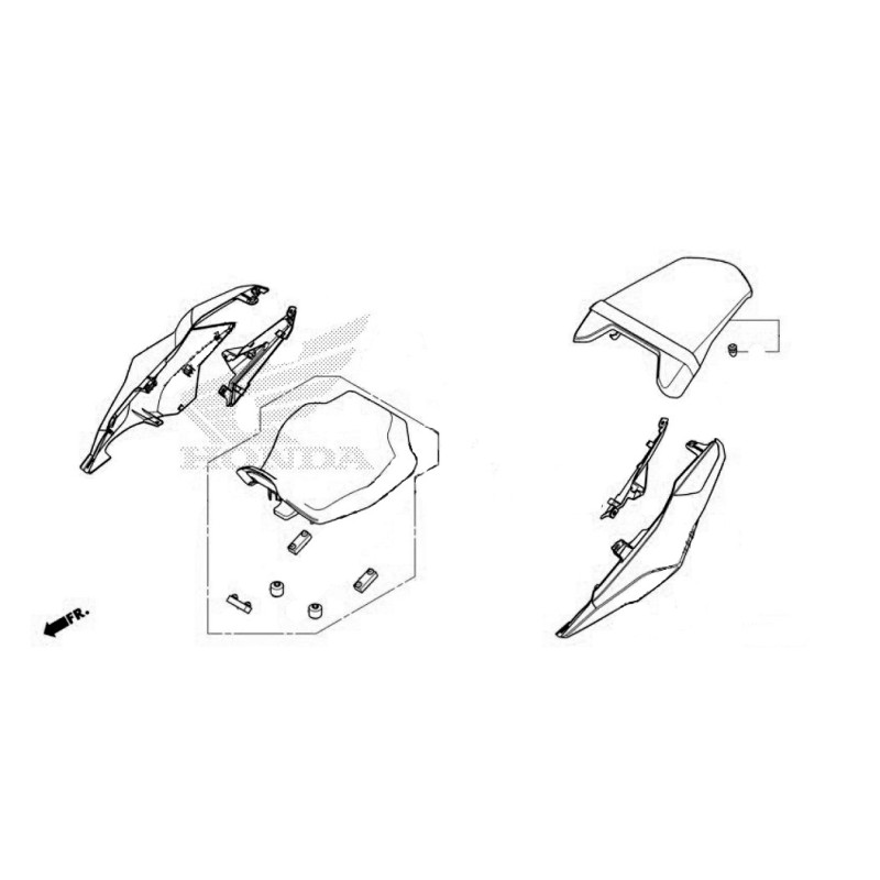 Пассажирское сиденье Honda CBR650R 2021 2022 2023