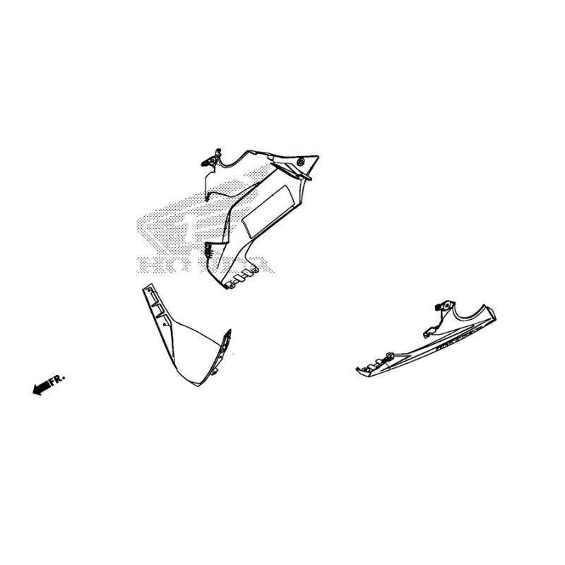 Левый нижний обтекатель Honda CBR650R 2021 2022 2023