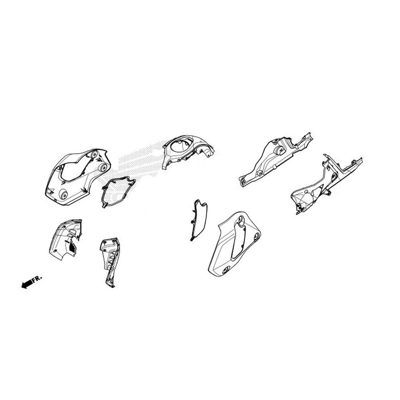 Крышка правой облицовки Honda MSX GROM 125 2021 2022 2023