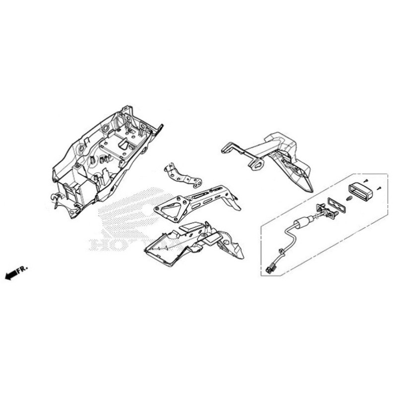 Фонарь номерного знака Honda MSX GROM 125 2021 2022 2023 2024
