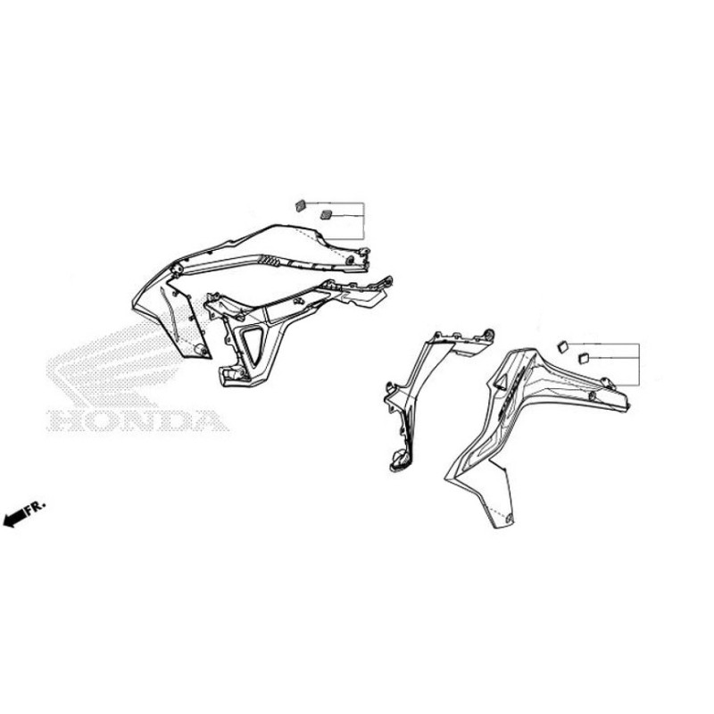 Правая внутренняя облицовка Honda CRF300L