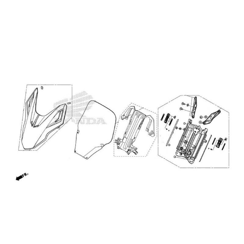 Передняя панель приборной панели Honda Forza 125 2021
