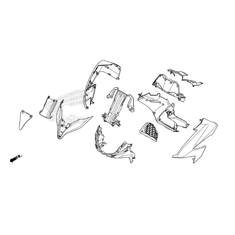 Передняя панель приборной панели Honda Forza 125 2021
