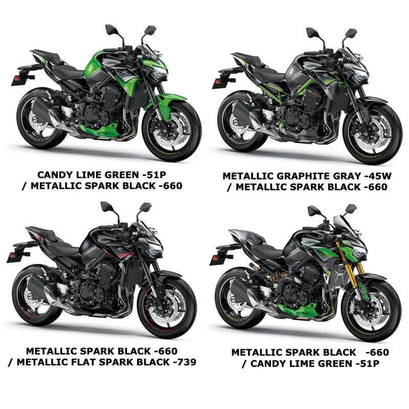 Комплект наклеек левой накладки топливного бака Kawasaki Z900 2020 2021 2022 2023