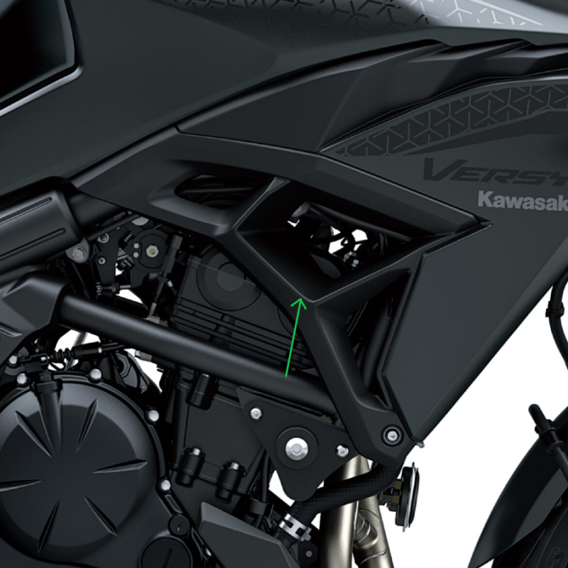 Правый центральный боковой обтекатель Kawasaki Versys 650 2022/2026