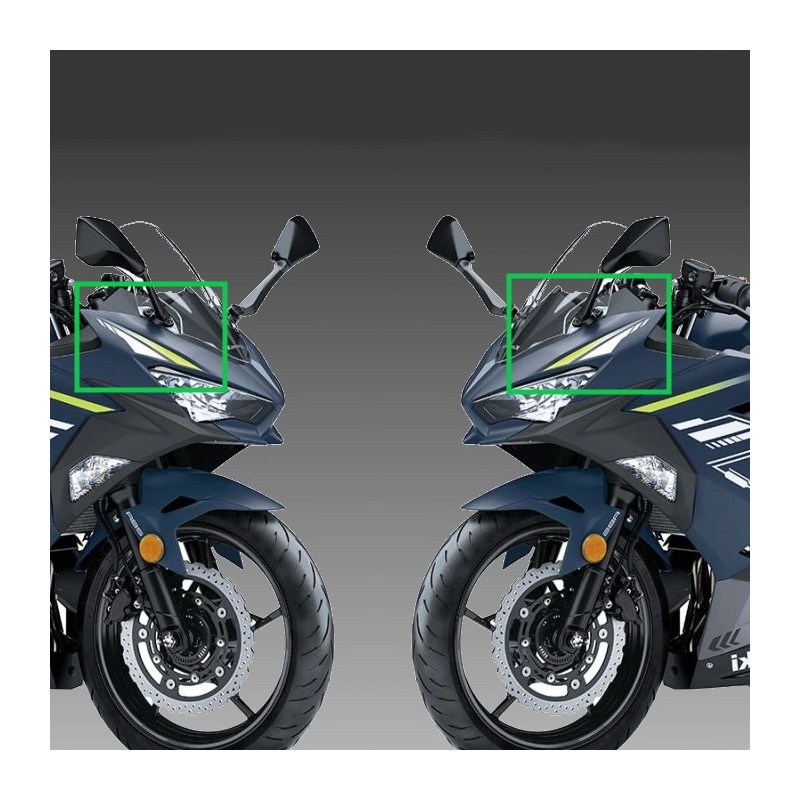 Комплект наклеек верхнего обтекателя Kawasaki Ninja 400 2022 BLUE