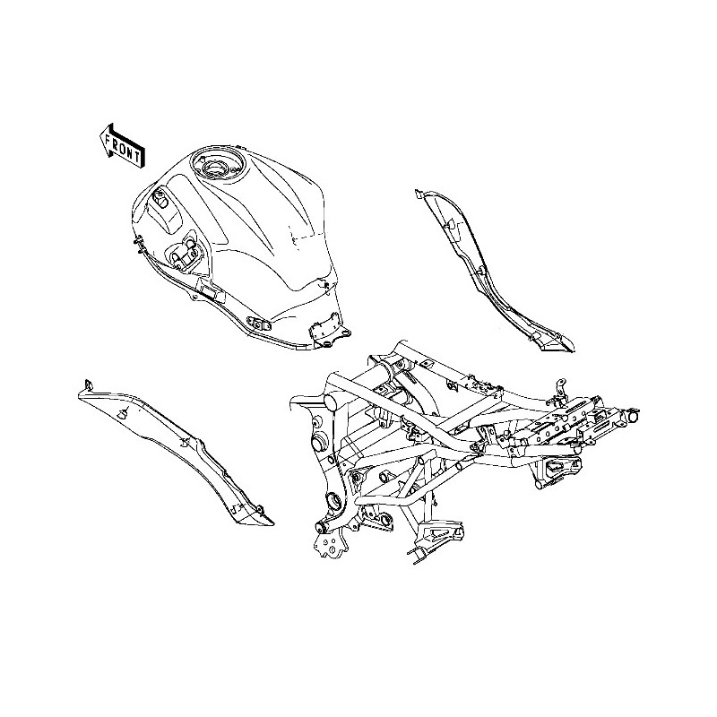 Левая боковая панель Kawasaki Versys 650 2015/2021