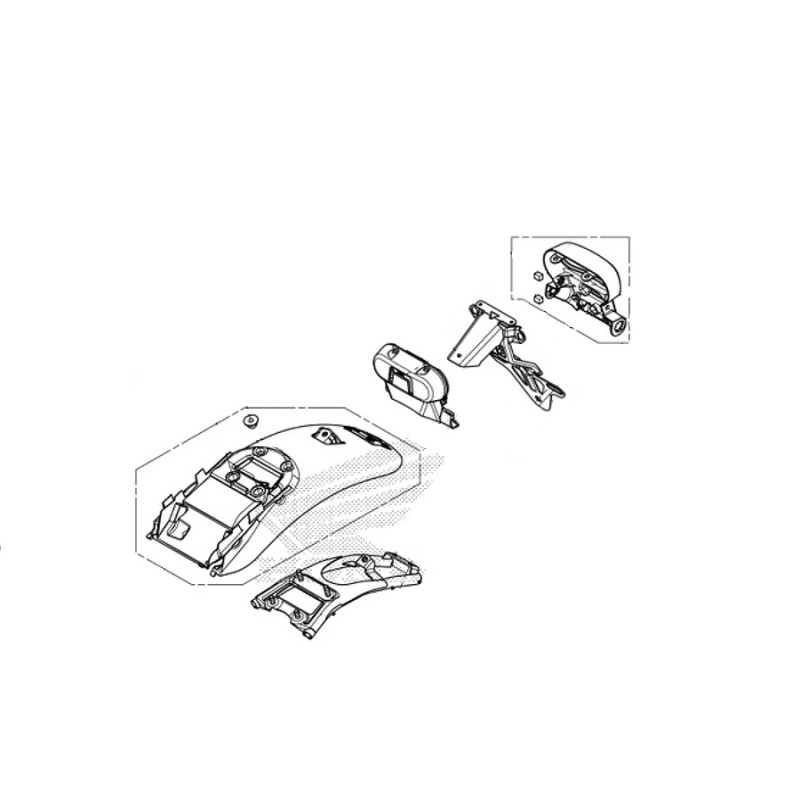 Кронштейн заднего крыла Honda CL500 2023 2024