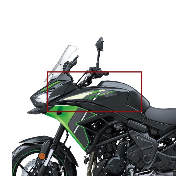 Наклейка левой облицовки топливного бака Kawasaki Versys 650 GREEN 2024