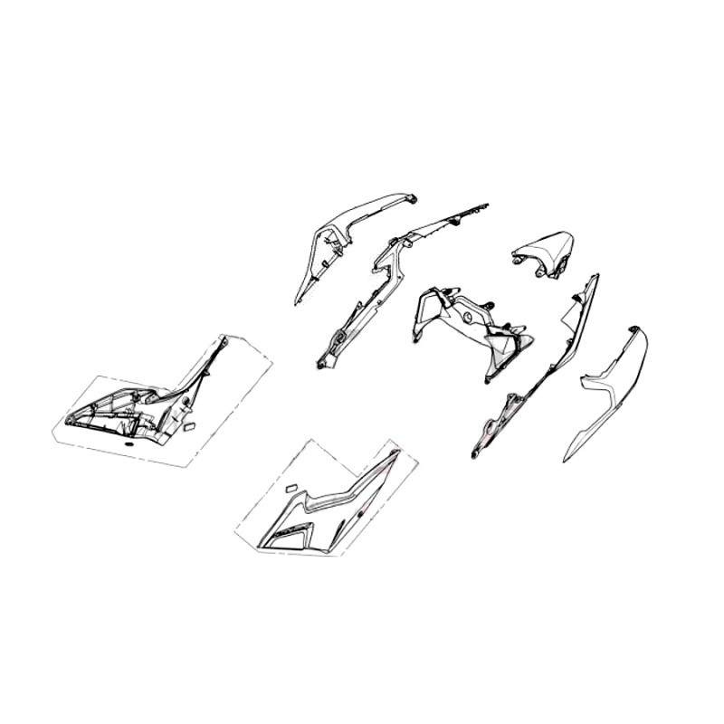 Правый задний обтекатель Honda CBR500R 2024 2025