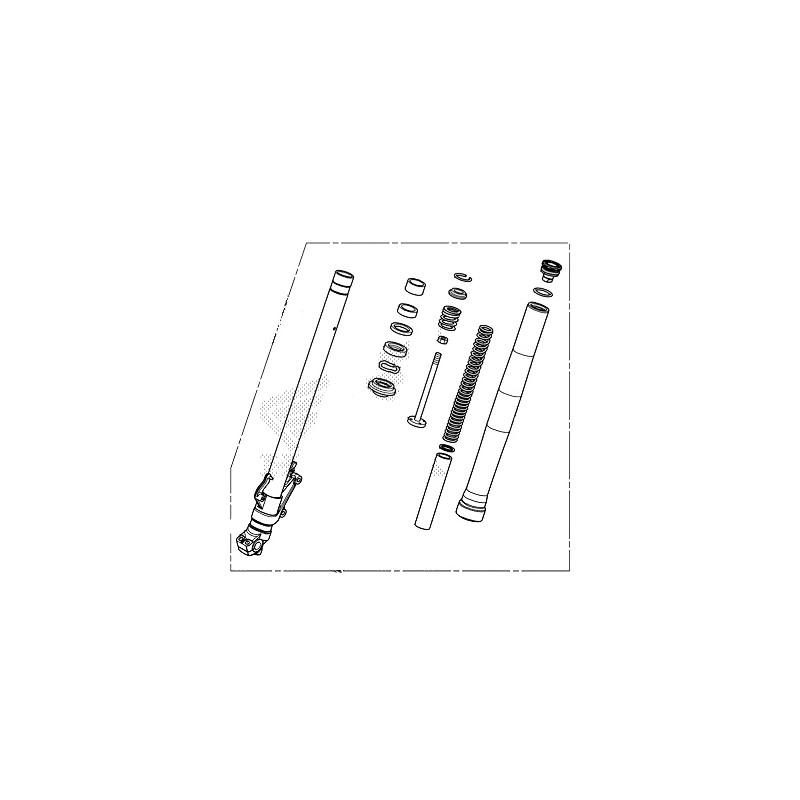 Левое перо передней вилки в сборе Honda NX500 2024 2025