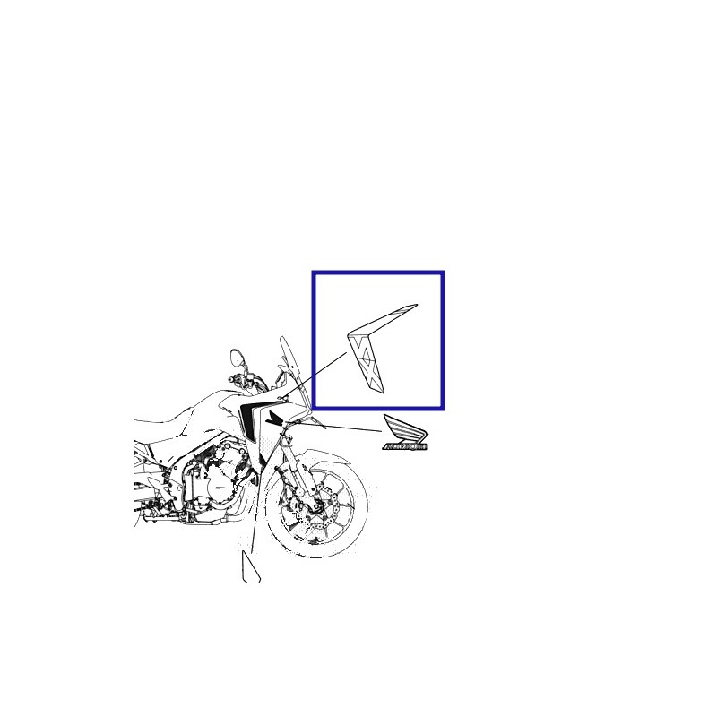 Наклейка правого среднего обтекателя Honda NX500 2024 2025
