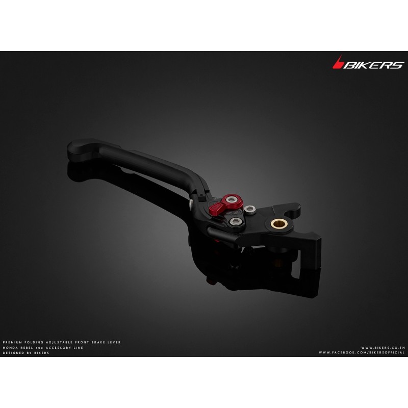 Чёрный складной регулируемый рычаг переднего тормоза BIKERS Honda NX500 2024 2025