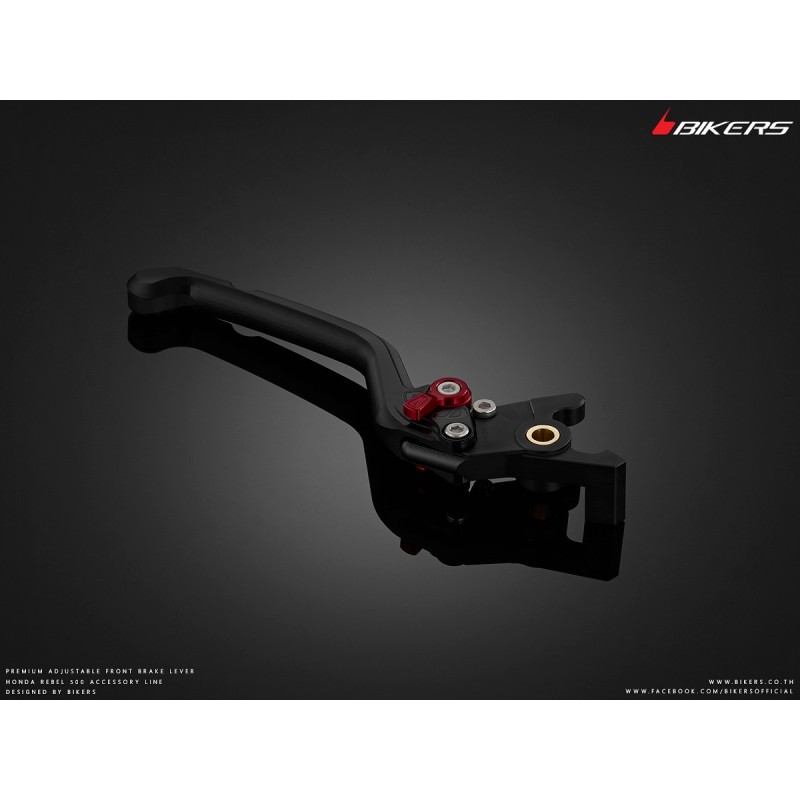 Чёрный регулируемый рычаг переднего тормоза BIKERS Honda NX500 2024 2025