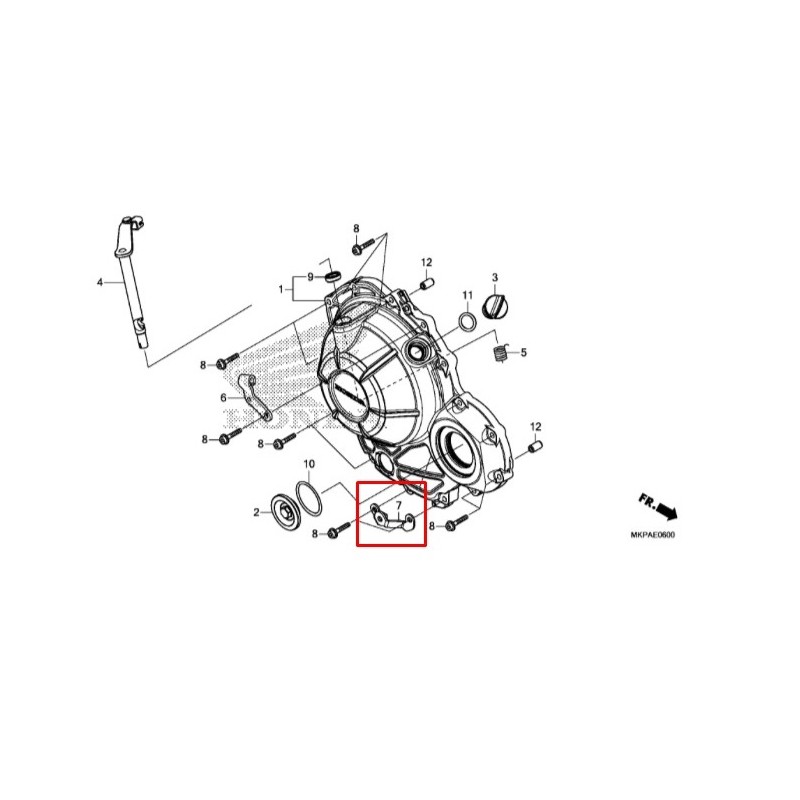 Кронштейн правой нижней панели Honda CB500X